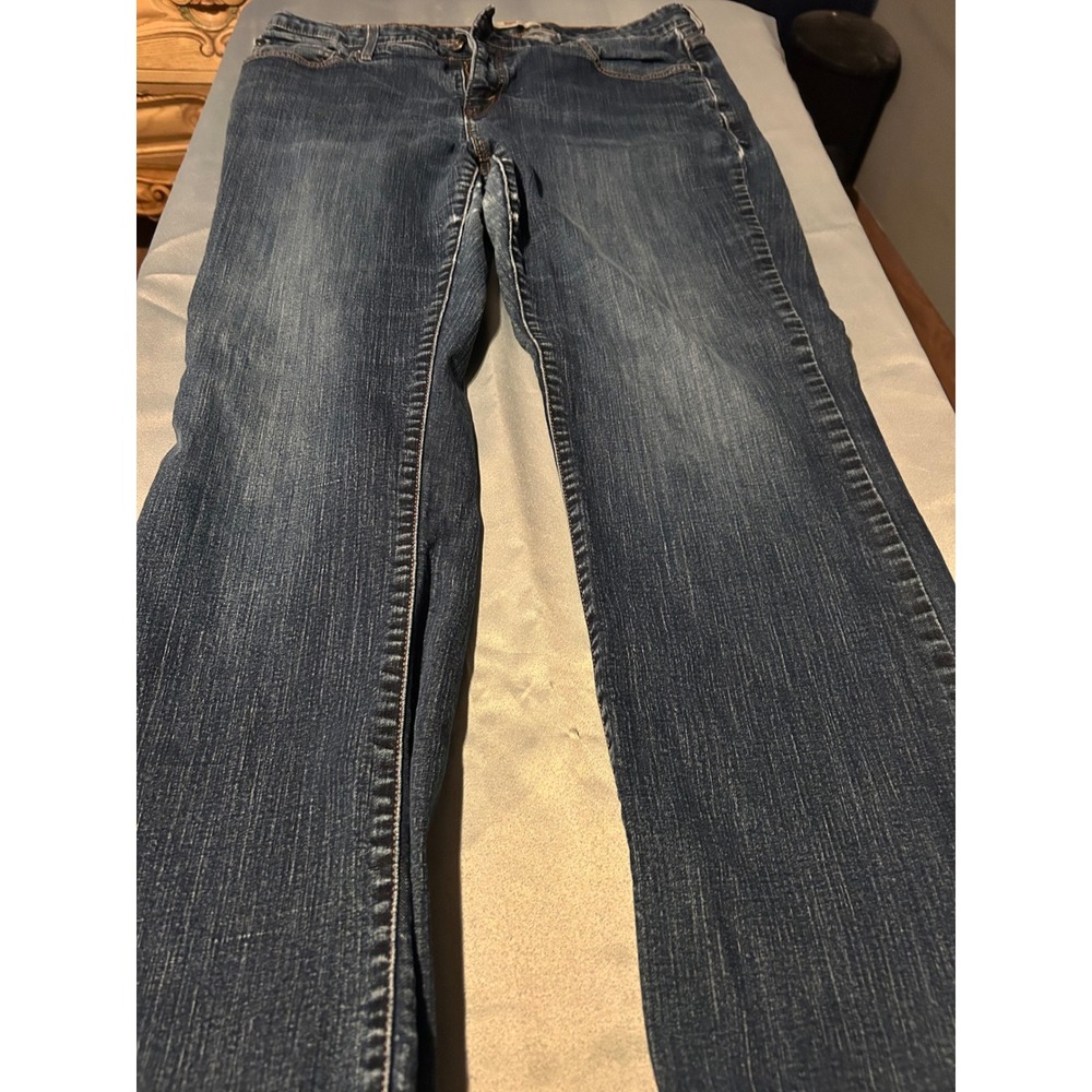 Levis Perfectly Shaping 512 Bootcut Jeans Blue Rhinestone Pocket 22M Womens